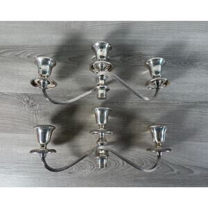 Gorham Sterling CD-3 Convertible Candelabra Arms Sterling Silver Candle Holders